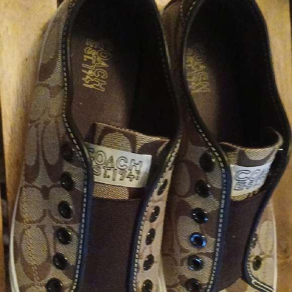 Coach Brown Slip-On Sneakers - Picture 1 of 2